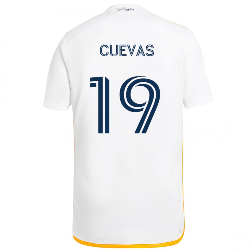 Niño Camiseta Mauricio Cuevas #19 Blanco Amarillo 1ª Equipación 2024/25 La Camisa