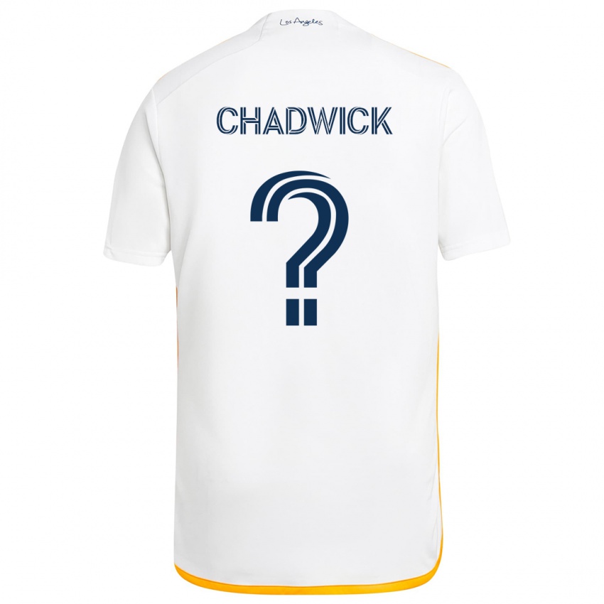 Niño Camiseta Edward Chadwick #0 Blanco Amarillo 1ª Equipación 2024/25 La Camisa