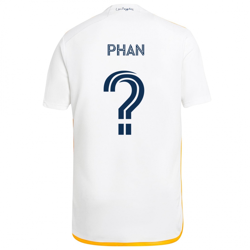 Niño Camiseta Brett Phan #0 Blanco Amarillo 1ª Equipación 2024/25 La Camisa