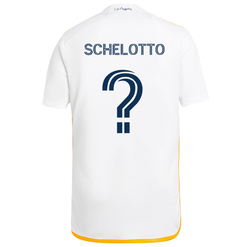 Niño Camiseta Nicolas Barros Schelotto #0 Blanco Amarillo 1ª Equipación 2024/25 La Camisa