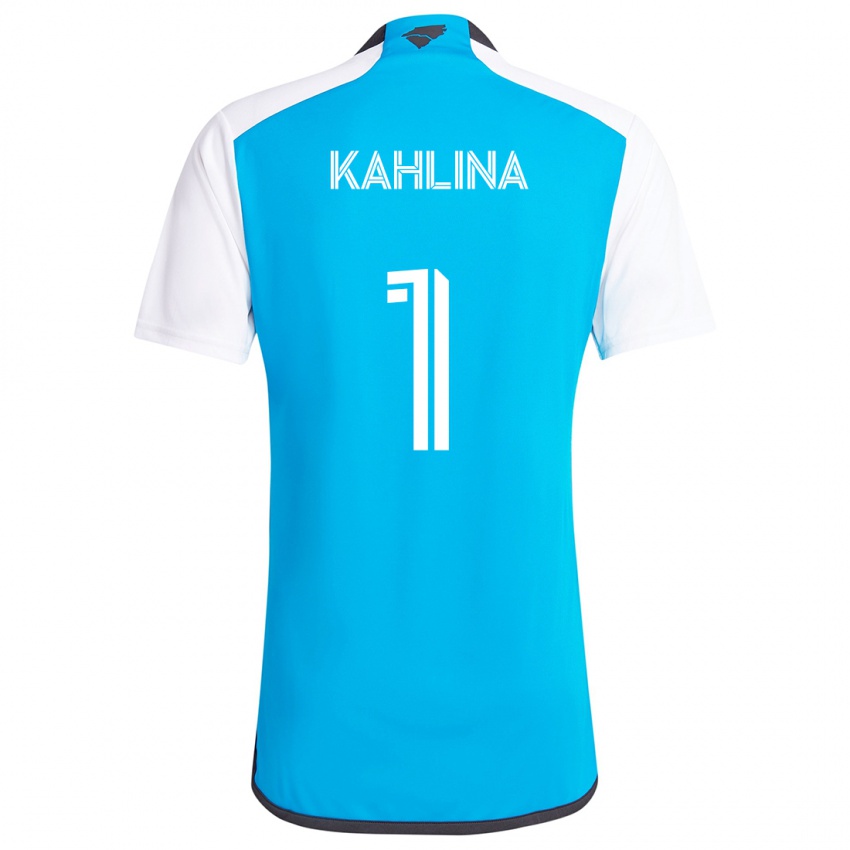 Niño Camiseta Kristijan Kahlina #1 Azul Blanco 1ª Equipación 2024/25 La Camisa