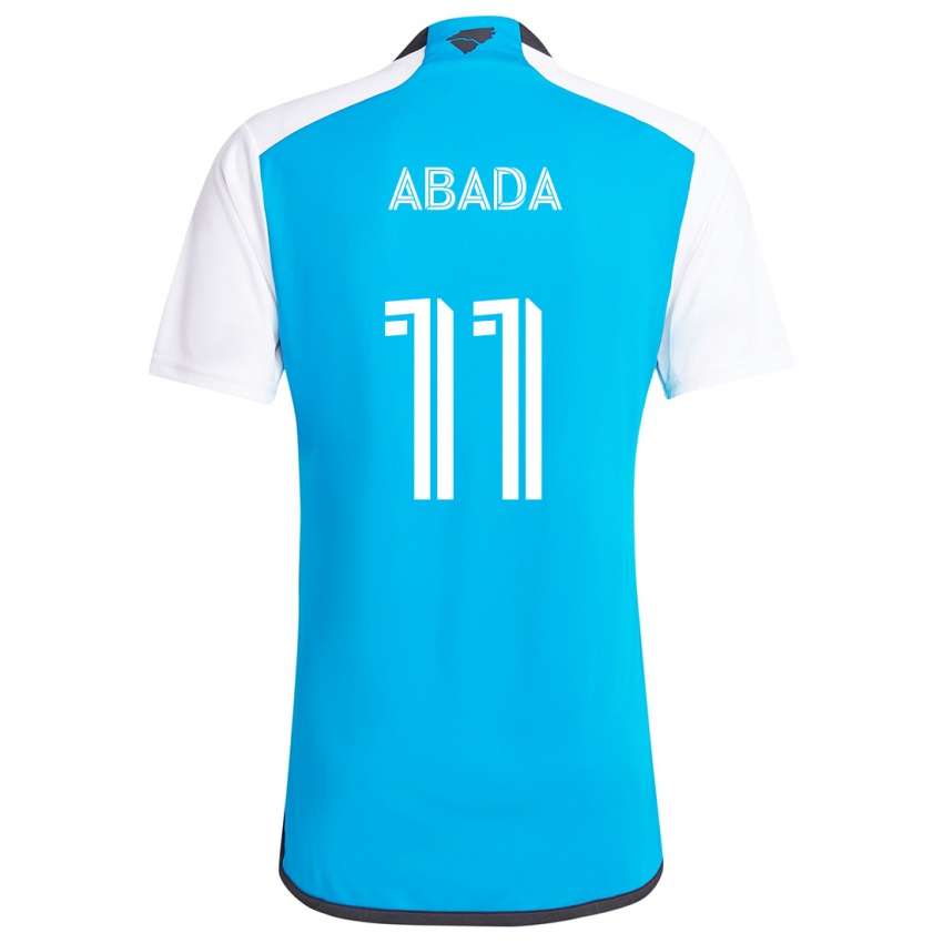 Niño Camiseta Liel Abada #11 Azul Blanco 1ª Equipación 2024/25 La Camisa