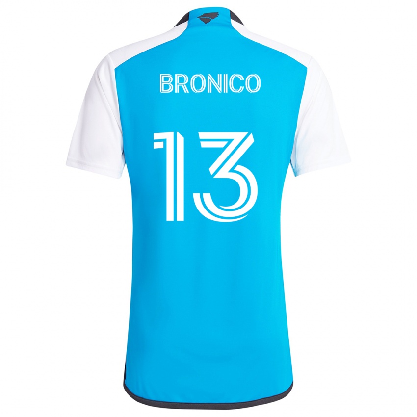 Niño Camiseta Brandt Bronico #13 Azul Blanco 1ª Equipación 2024/25 La Camisa