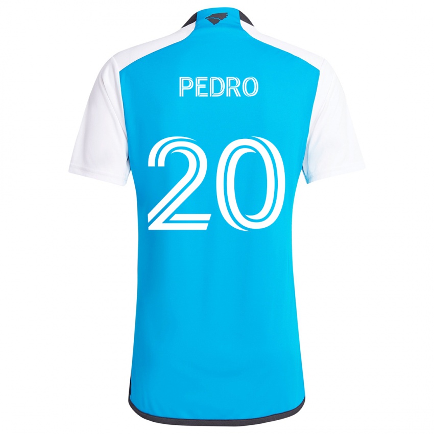 Niño Camiseta João Pedro #20 Azul Blanco 1ª Equipación 2024/25 La Camisa