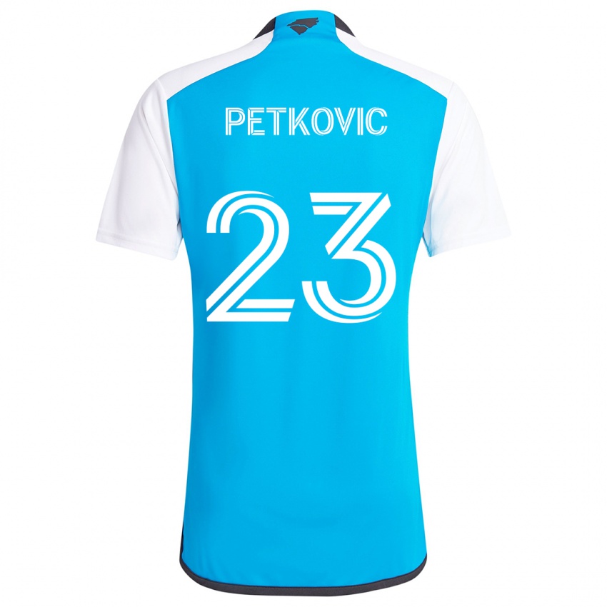 Niño Camiseta Nikola Petkovic #23 Azul Blanco 1ª Equipación 2024/25 La Camisa