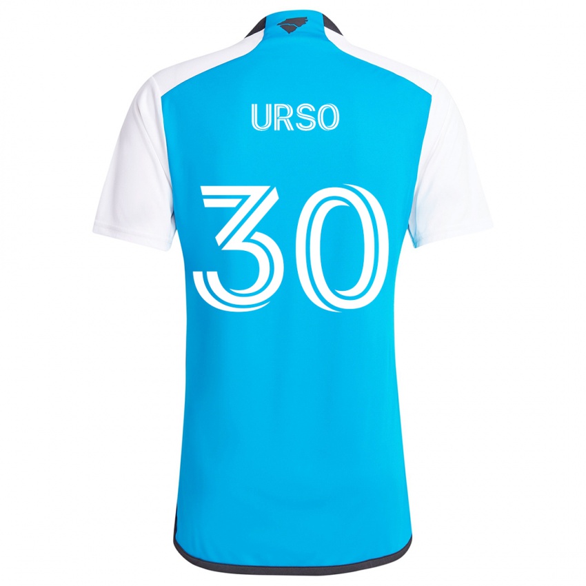 Niño Camiseta Júnior Urso #30 Azul Blanco 1ª Equipación 2024/25 La Camisa