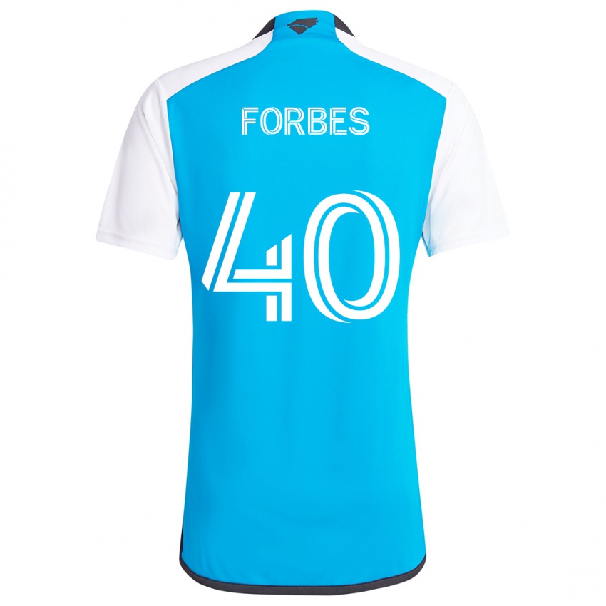 Niño Camiseta Jahlane Forbes #40 Azul Blanco 1ª Equipación 2024/25 La Camisa