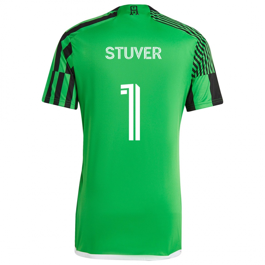 Niño Camiseta Brad Stuver #1 Verde Negro 1ª Equipación 2024/25 La Camisa