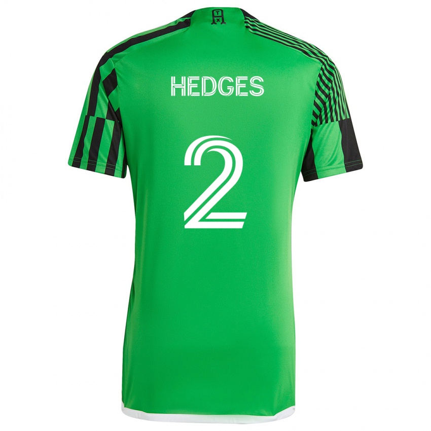 Niño Camiseta Matt Hedges #2 Verde Negro 1ª Equipación 2024/25 La Camisa