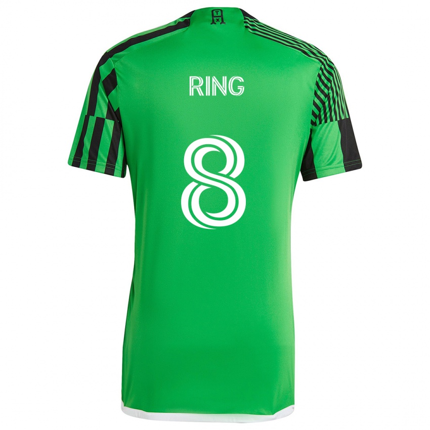 Niño Camiseta Alexander Ring #8 Verde Negro 1ª Equipación 2024/25 La Camisa