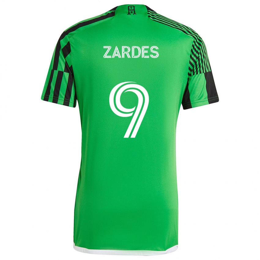 Niño Camiseta Gyasi Zardes #9 Verde Negro 1ª Equipación 2024/25 La Camisa