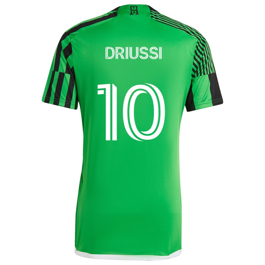 Niño Camiseta Sebastián Driussi #10 Verde Negro 1ª Equipación 2024/25 La Camisa