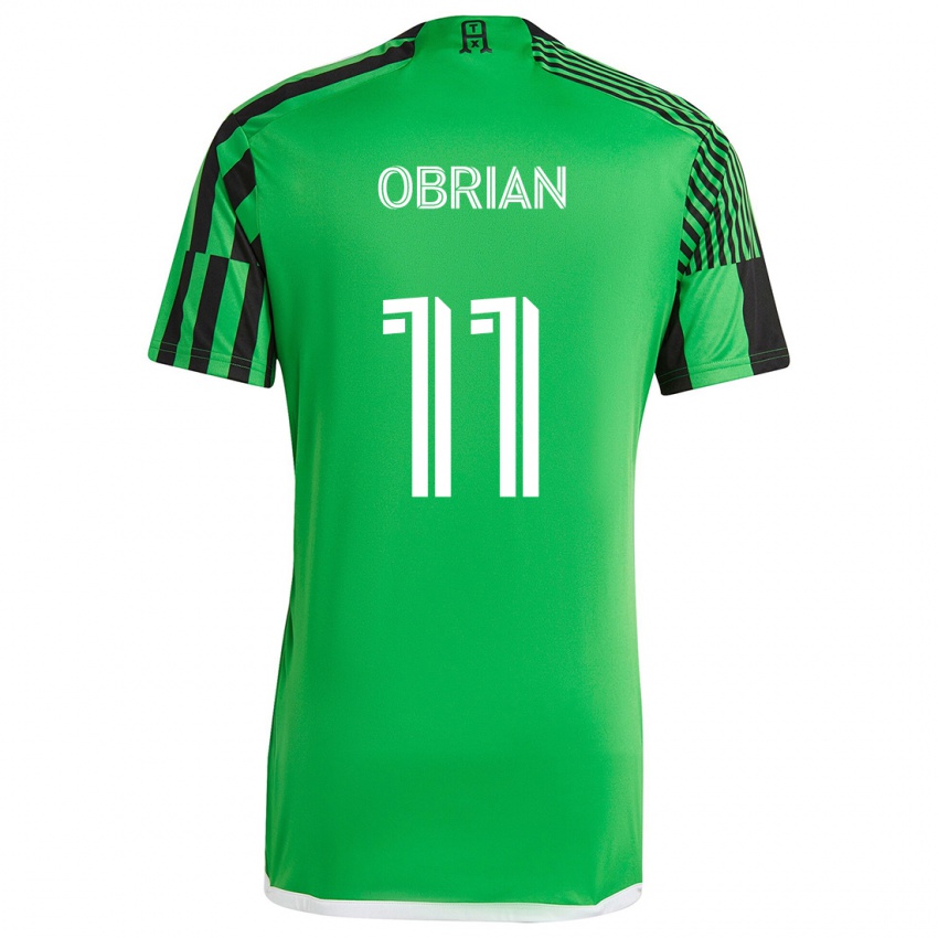 Niño Camiseta Jáder Obrian #11 Verde Negro 1ª Equipación 2024/25 La Camisa