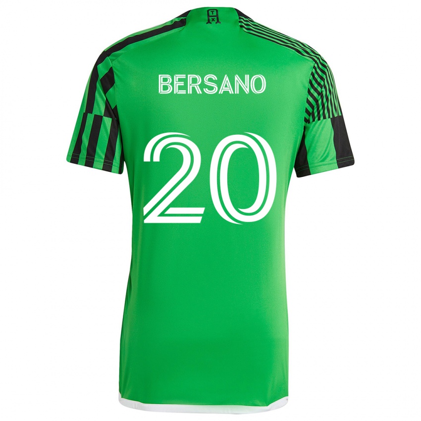 Niño Camiseta Matt Bersano #20 Verde Negro 1ª Equipación 2024/25 La Camisa