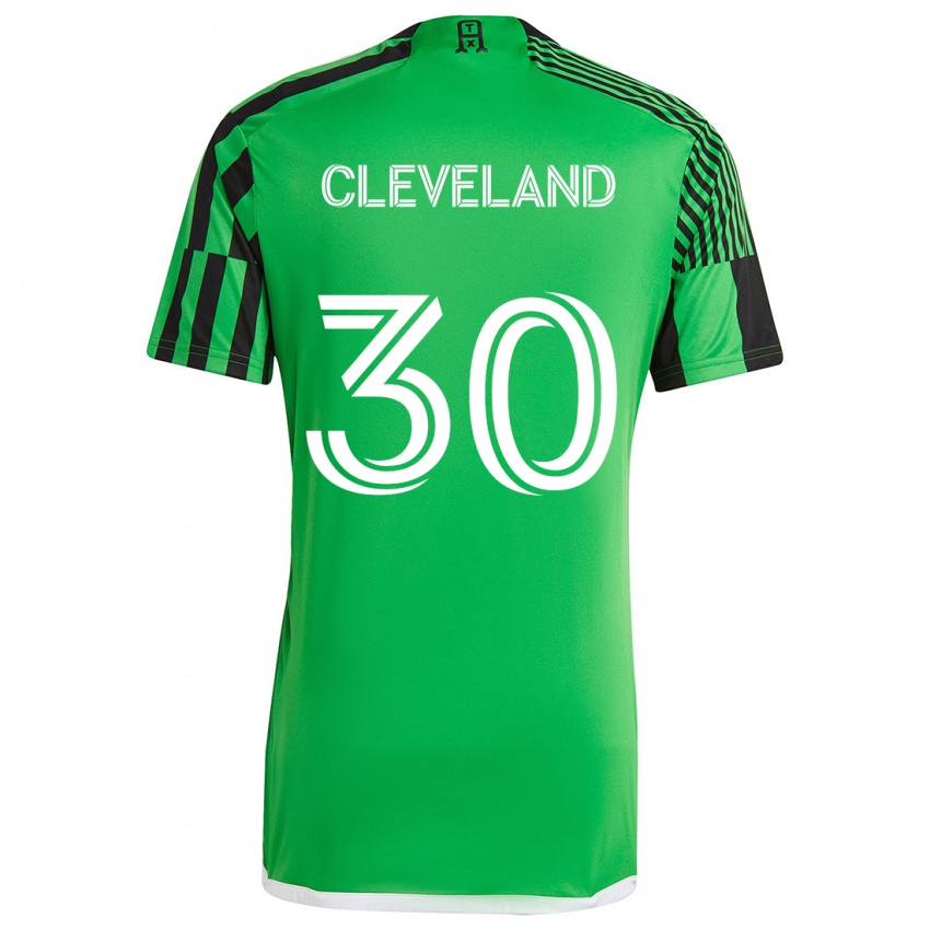 Niño Camiseta Stefan Cleveland #30 Verde Negro 1ª Equipación 2024/25 La Camisa