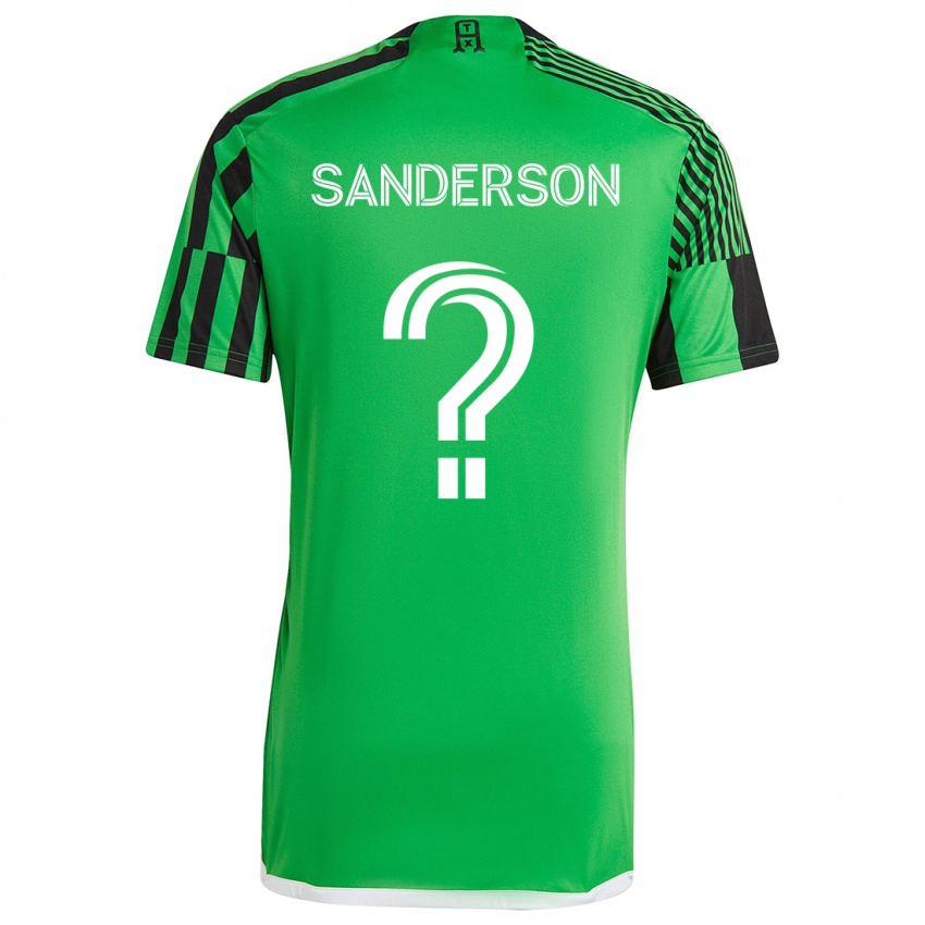 Niño Camiseta Spencer Sanderson #0 Verde Negro 1ª Equipación 2024/25 La Camisa