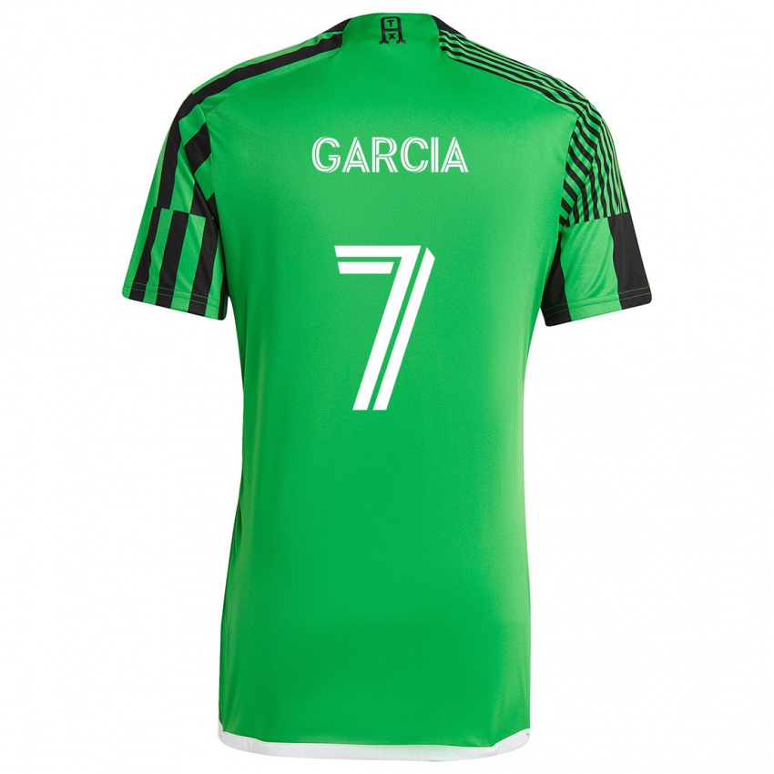 Niño Camiseta Anthony García #7 Verde Negro 1ª Equipación 2024/25 La Camisa