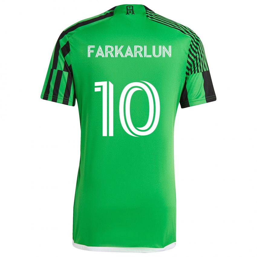 Niño Camiseta Jimmy Farkarlun #10 Verde Negro 1ª Equipación 2024/25 La Camisa