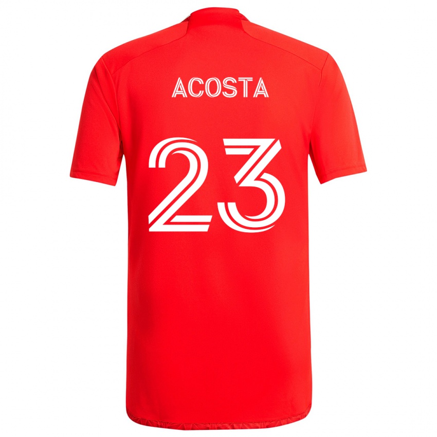 Niño Camiseta Kellyn Acosta #23 Rojo Blanco 1ª Equipación 2024/25 La Camisa