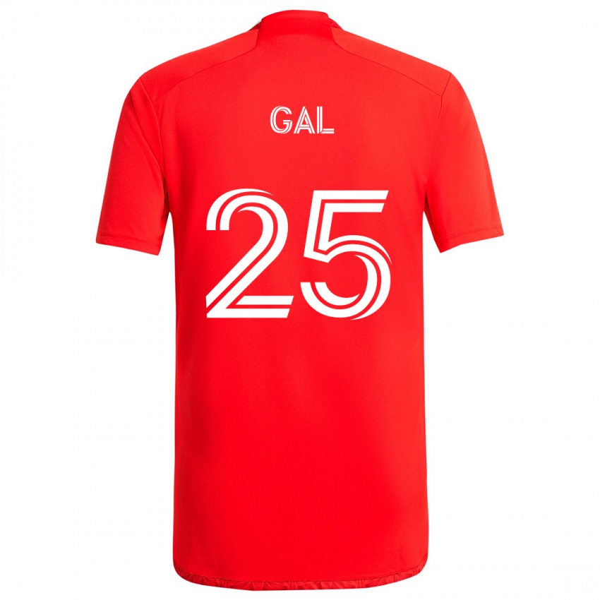 Niño Camiseta Jeff Gal #25 Rojo Blanco 1ª Equipación 2024/25 La Camisa