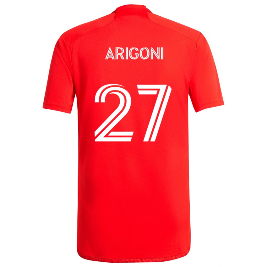 Niño Camiseta Allan Arigoni #27 Rojo Blanco 1ª Equipación 2024/25 La Camisa