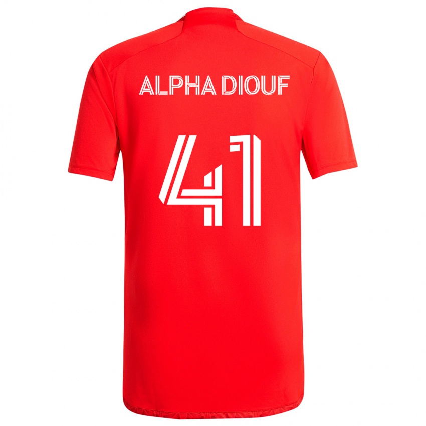 Niño Camiseta Jean Alpha Diouf #41 Rojo Blanco 1ª Equipación 2024/25 La Camisa