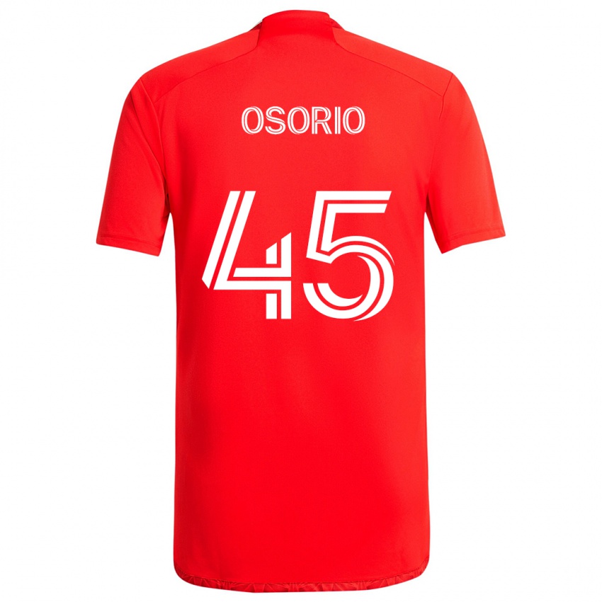 Niño Camiseta Harold Osorio #45 Rojo Blanco 1ª Equipación 2024/25 La Camisa