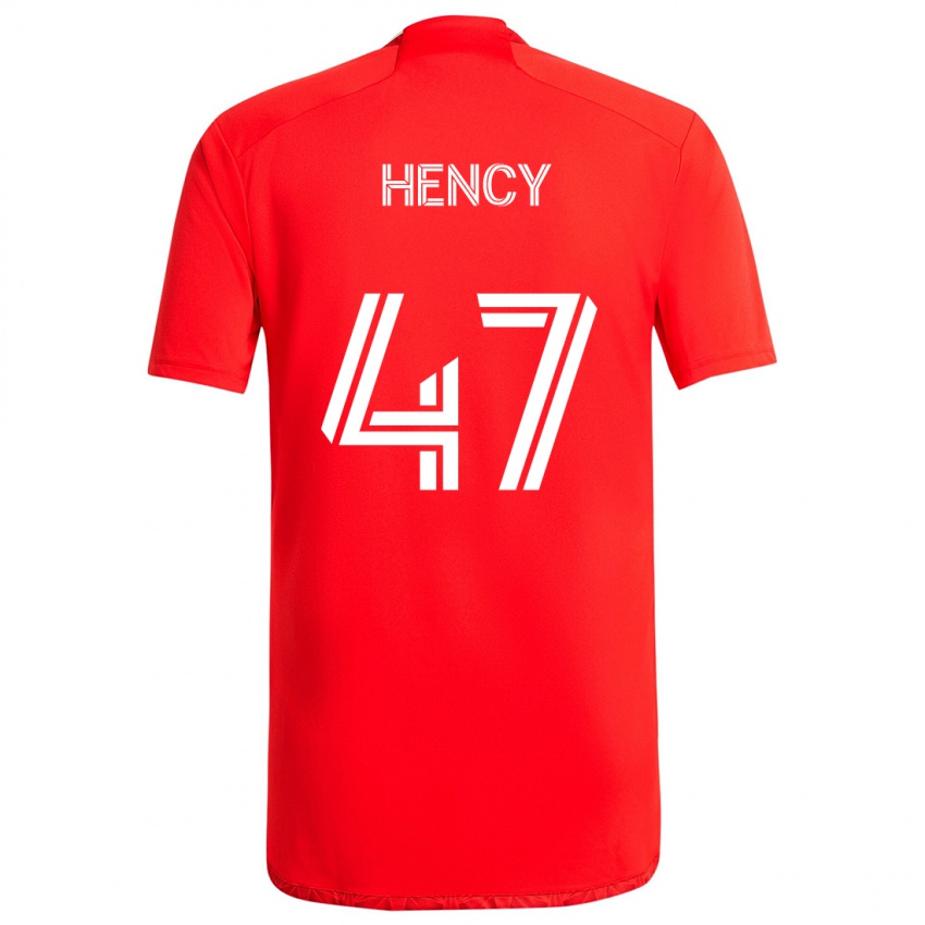 Niño Camiseta Billy Hency #47 Rojo Blanco 1ª Equipación 2024/25 La Camisa