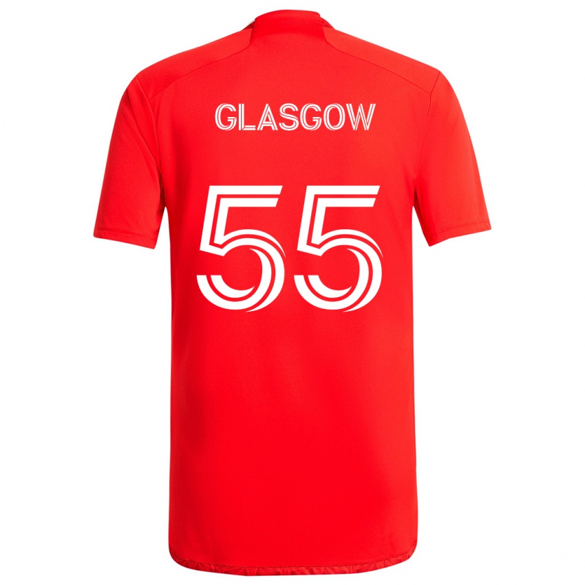 Niño Camiseta Omari Glasgow #55 Rojo Blanco 1ª Equipación 2024/25 La Camisa