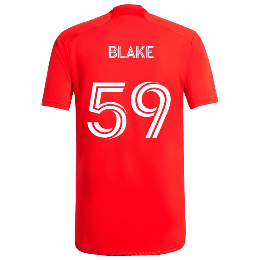 Niño Camiseta Romain Blake #59 Rojo Blanco 1ª Equipación 2024/25 La Camisa