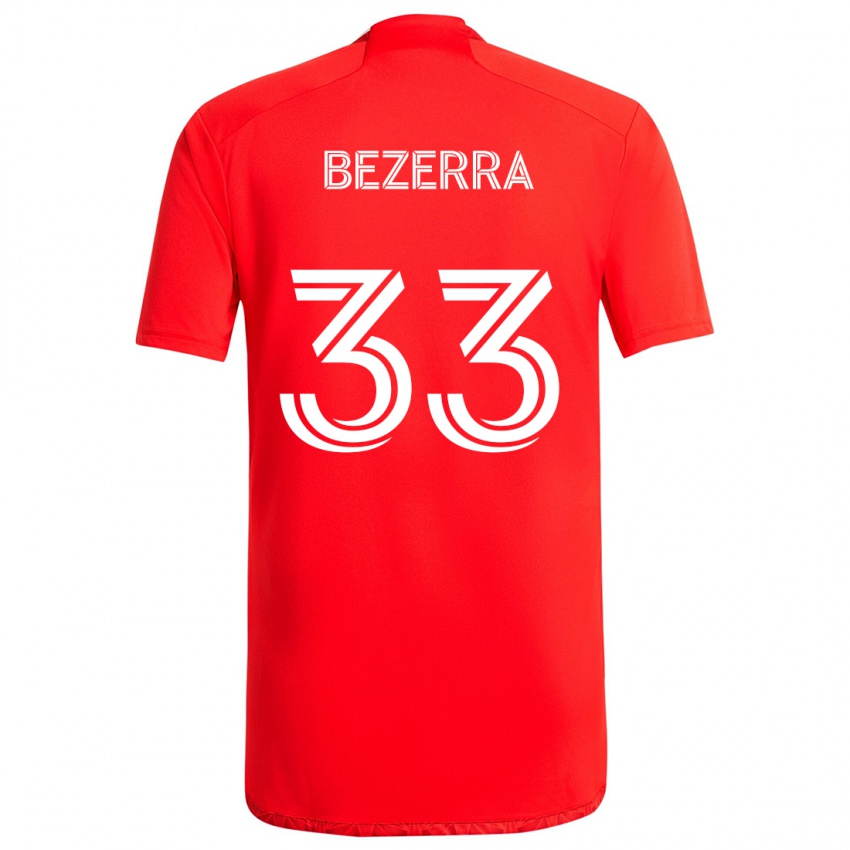 Niño Camiseta Victor Bezerra #33 Rojo Blanco 1ª Equipación 2024/25 La Camisa