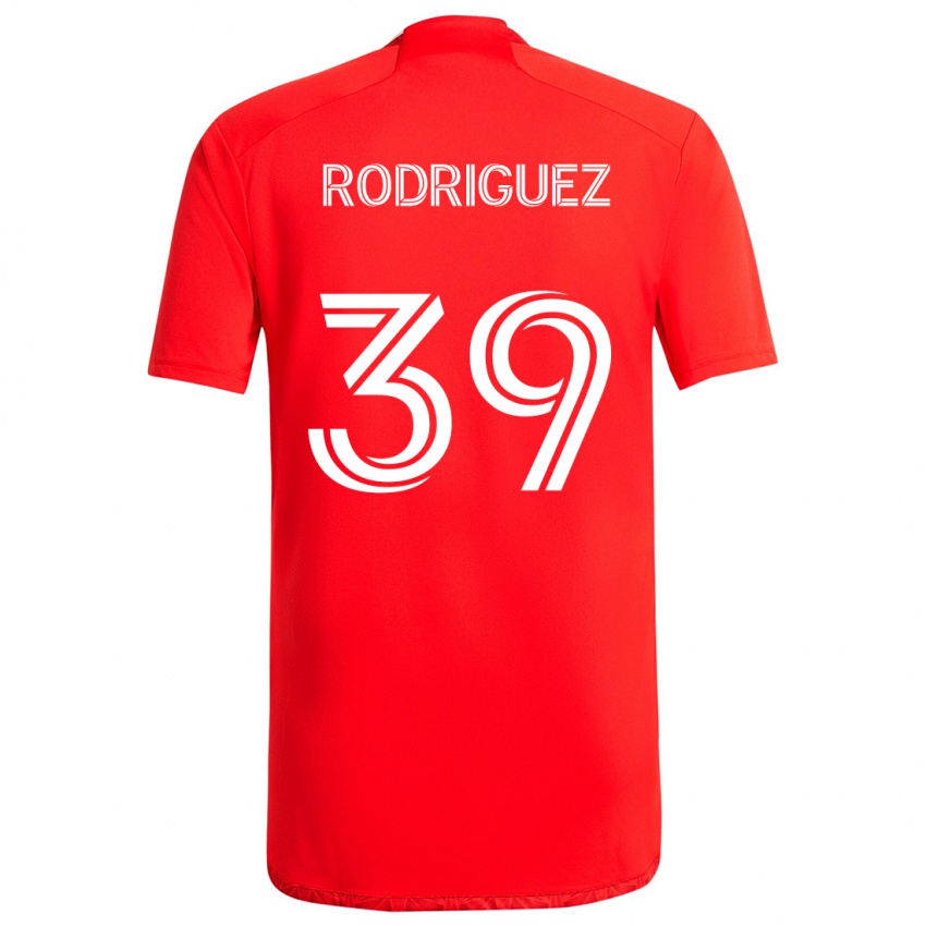 Niño Camiseta Allan Rodriguez #39 Rojo Blanco 1ª Equipación 2024/25 La Camisa