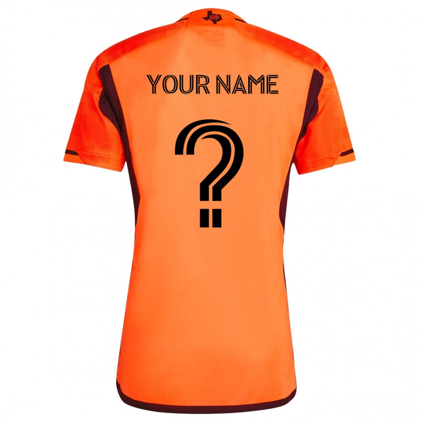 Niño Camiseta Ihren Namen #0 Naranja Negro 1ª Equipación 2024/25 La Camisa