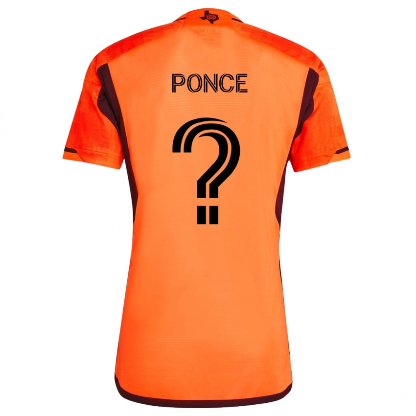 Niño Camiseta Ezequiel Ponce #0 Naranja Negro 1ª Equipación 2024/25 La Camisa