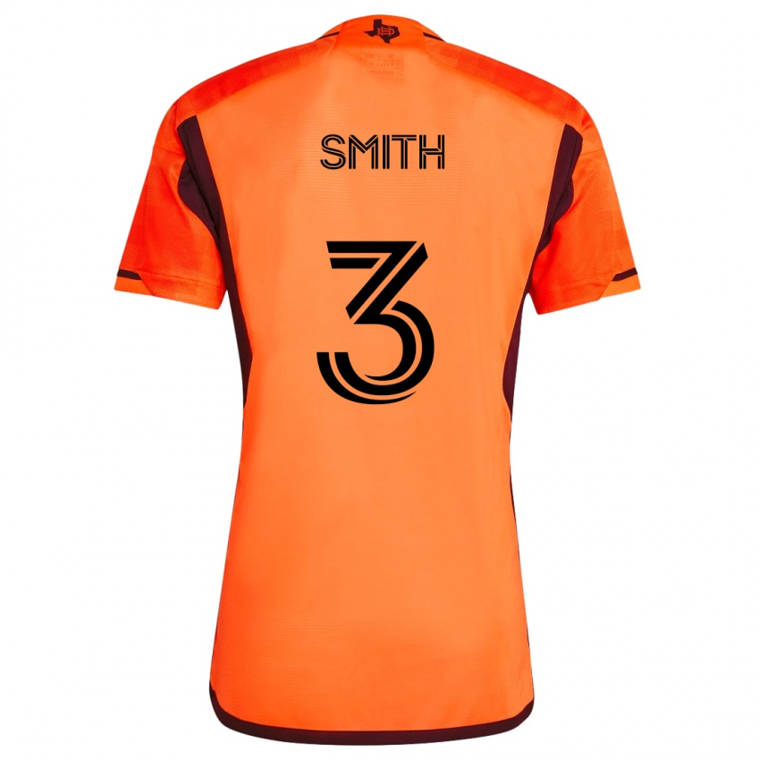 Niño Camiseta Brad Smith #3 Naranja Negro 1ª Equipación 2024/25 La Camisa