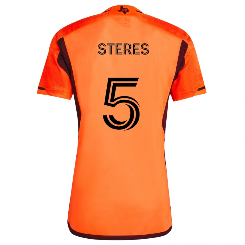 Niño Camiseta Daniel Steres #5 Naranja Negro 1ª Equipación 2024/25 La Camisa