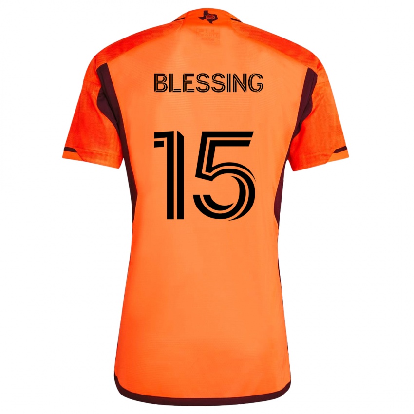 Niño Camiseta Latif Blessing #15 Naranja Negro 1ª Equipación 2024/25 La Camisa