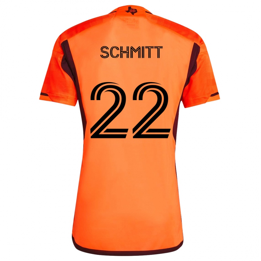 Niño Camiseta Tate Schmitt #22 Naranja Negro 1ª Equipación 2024/25 La Camisa