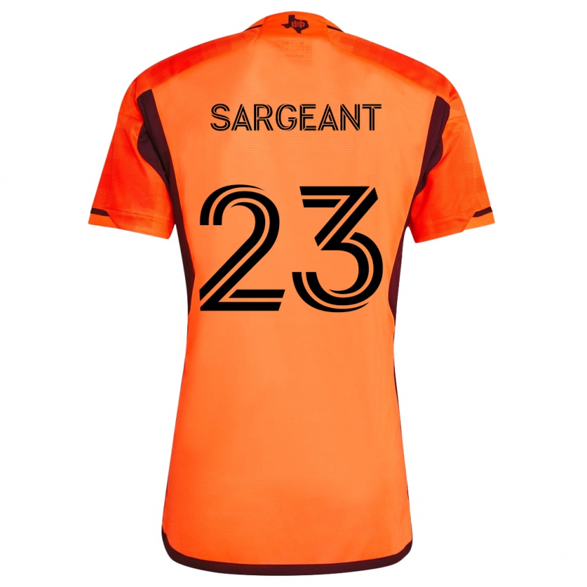 Niño Camiseta Kieran Sargeant #23 Naranja Negro 1ª Equipación 2024/25 La Camisa