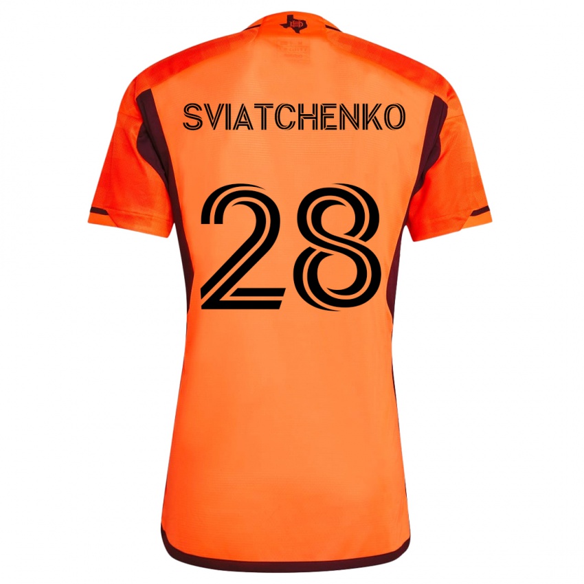 Niño Camiseta Erik Sviatchenko #28 Naranja Negro 1ª Equipación 2024/25 La Camisa