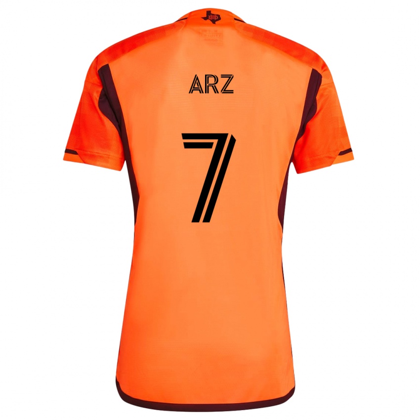 Niño Camiseta Exon Arzú #7 Naranja Negro 1ª Equipación 2024/25 La Camisa