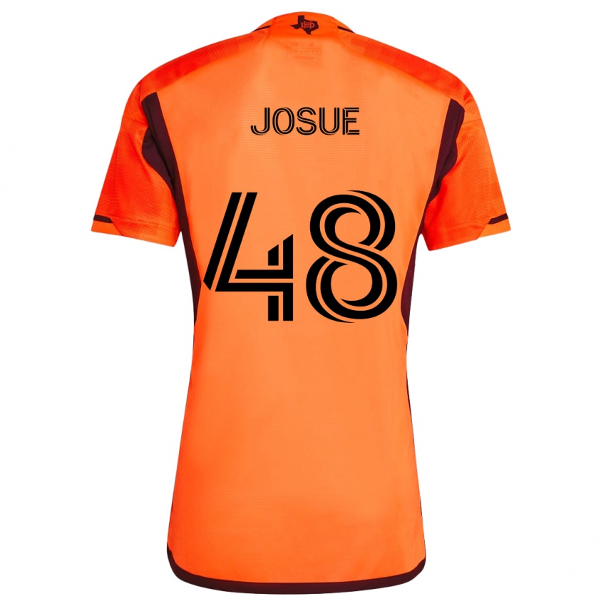 Niño Camiseta Josué #48 Naranja Negro 1ª Equipación 2024/25 La Camisa