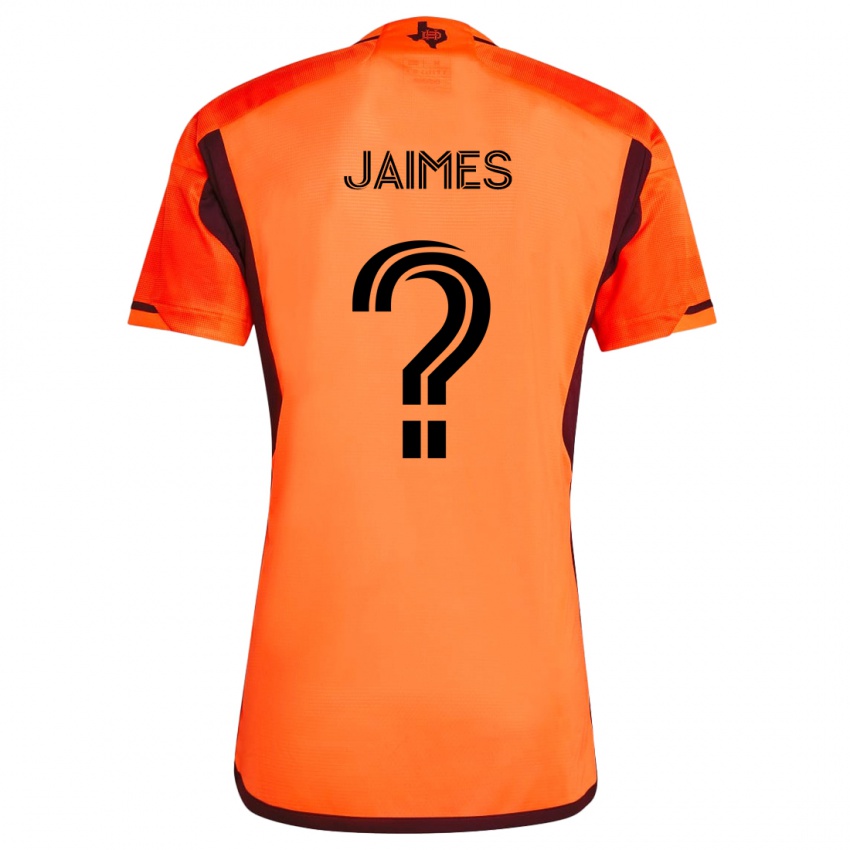 Niño Camiseta Angel Jaimes #0 Naranja Negro 1ª Equipación 2024/25 La Camisa