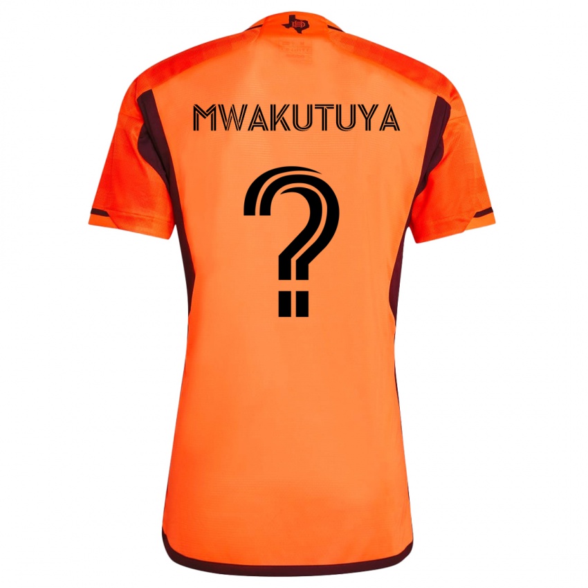 Niño Camiseta Isaac Mwakutuya #0 Naranja Negro 1ª Equipación 2024/25 La Camisa