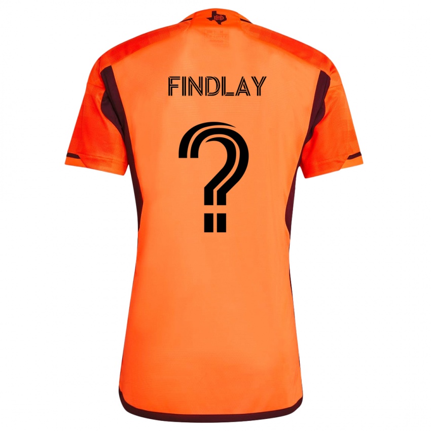 Niño Camiseta Maddox Findlay #0 Naranja Negro 1ª Equipación 2024/25 La Camisa