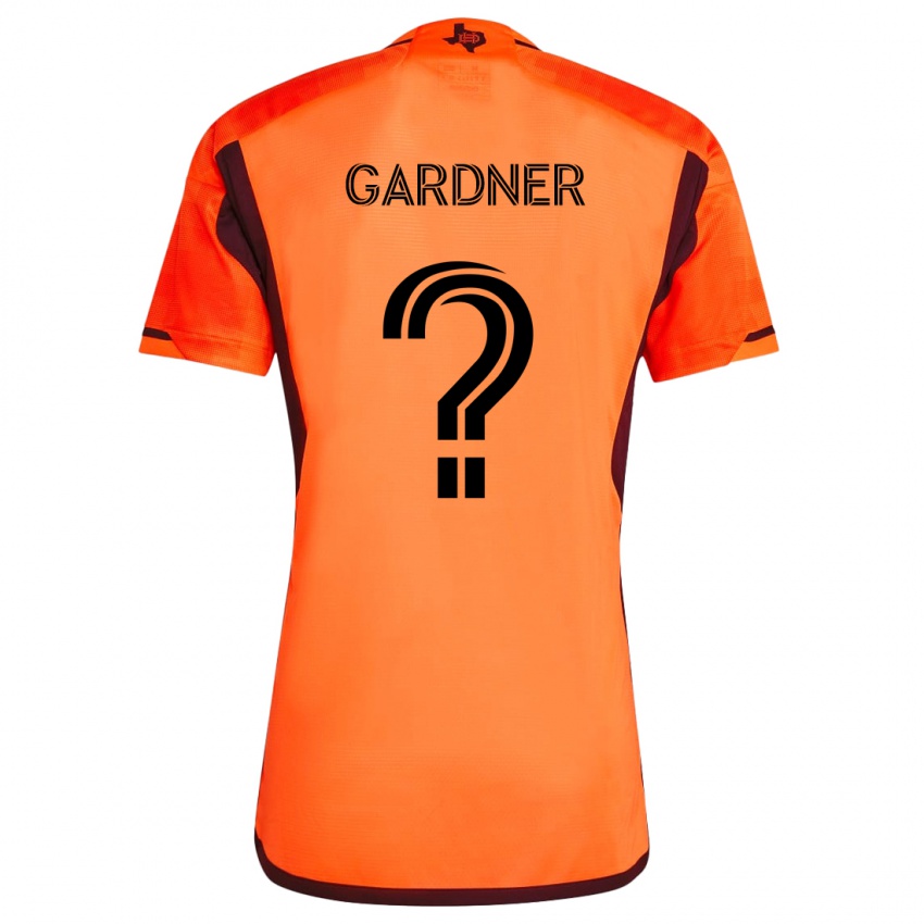 Niño Camiseta Myles Gardner #0 Naranja Negro 1ª Equipación 2024/25 La Camisa