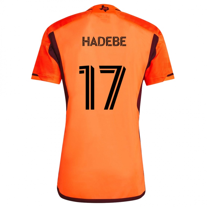 Niño Camiseta Teenage Hadebe #17 Naranja Negro 1ª Equipación 2024/25 La Camisa