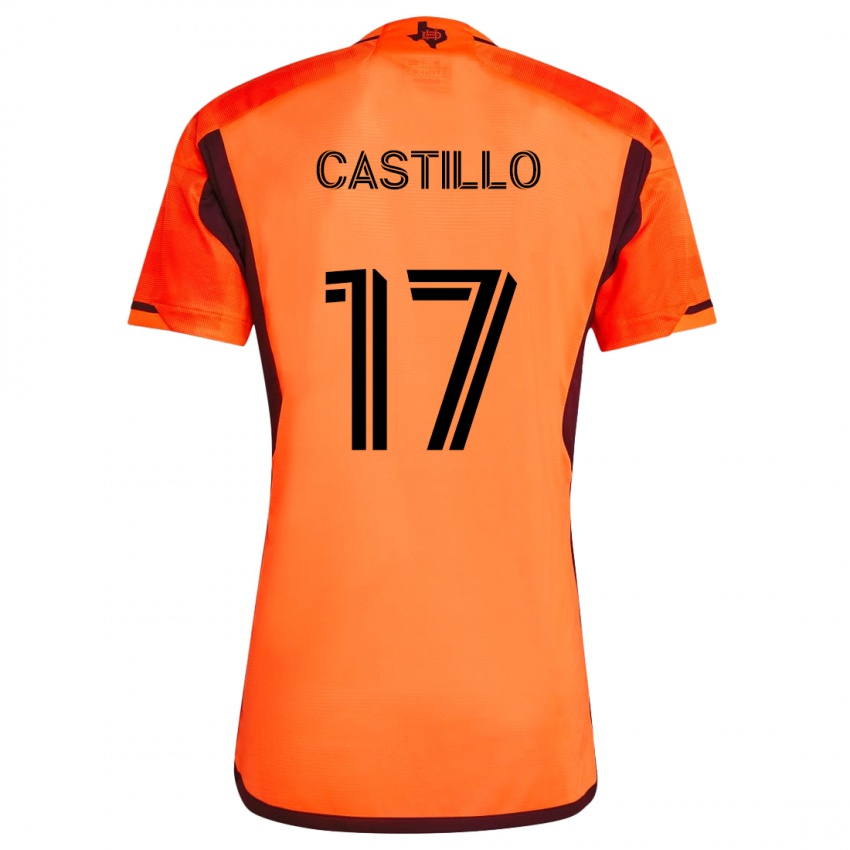 Niño Camiseta Joyner Castillo #17 Naranja Negro 1ª Equipación 2024/25 La Camisa