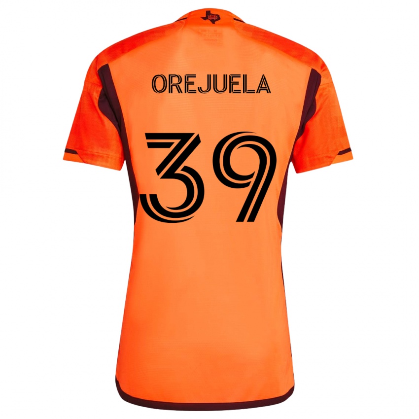 Niño Camiseta Jesus Orejuela #39 Naranja Negro 1ª Equipación 2024/25 La Camisa