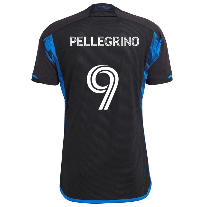 Niño Camiseta Amahl Pellegrino #9 Azul Negro 1ª Equipación 2024/25 La Camisa